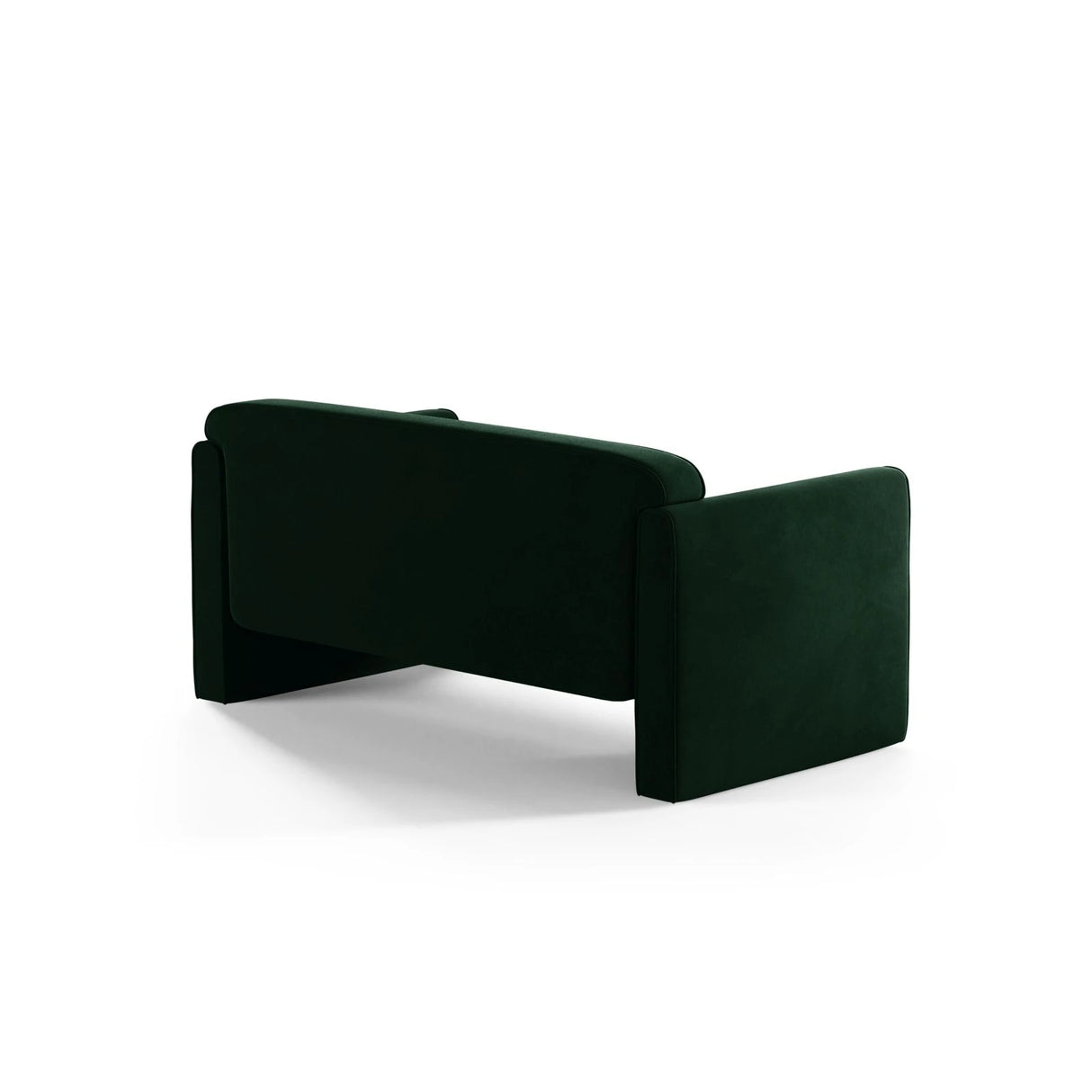 Abby 2-Sitzer Sofa aus Samt (Salvador 7) in Flaschengrün, 140x80 cm – Bild 4