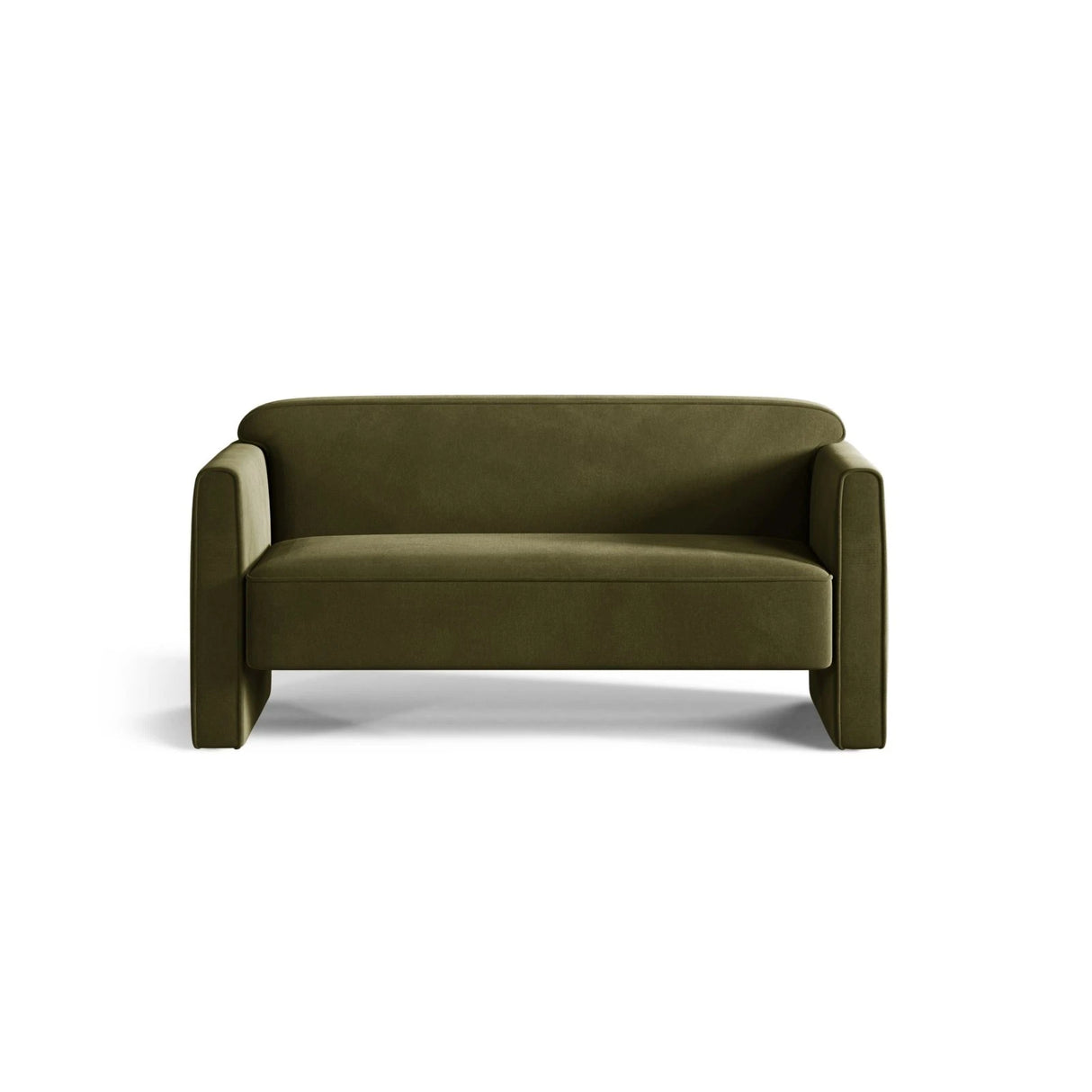 Abby 2-Sitzer Sofa aus Samt (Salvador 8) in Grün, 140x80 cm – Bild 1