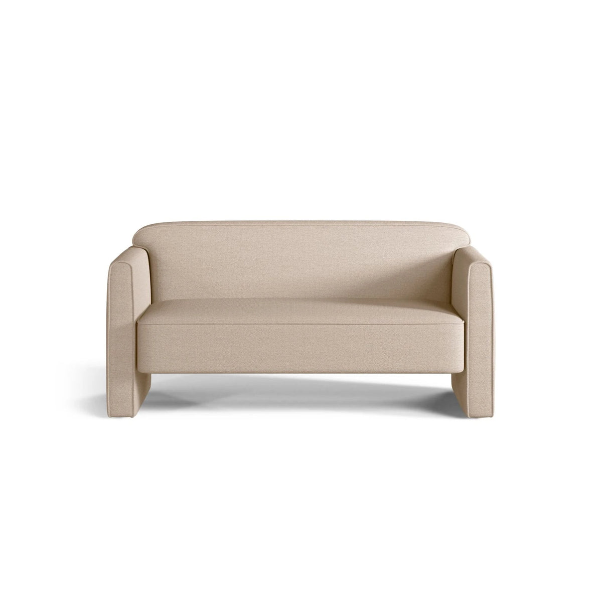 Abby 2-Sitzer Sofa aus Strukturierter Stoff (Heritage Toffee) in Sand, 140x80 cm – Bild 1