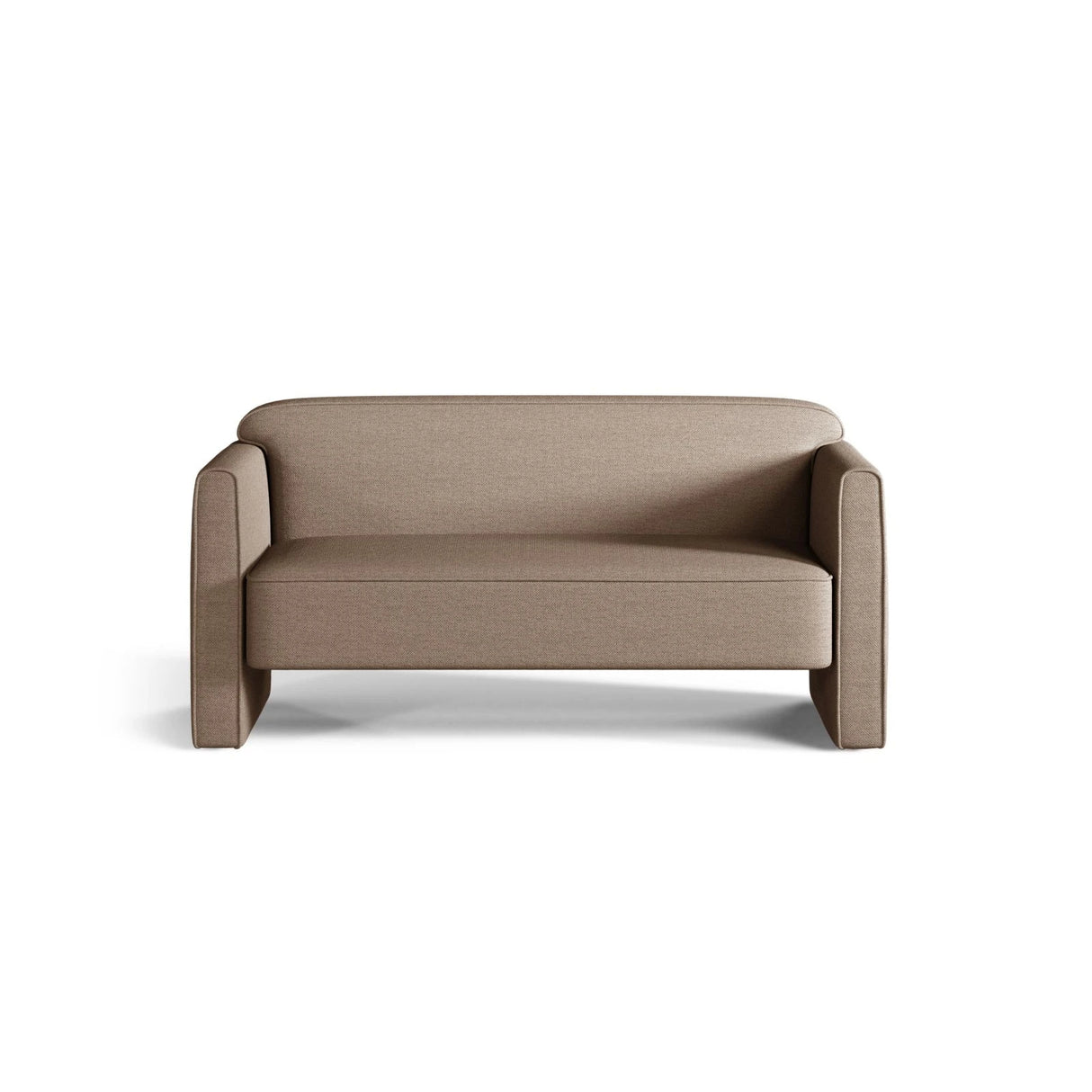 Abby 2-Sitzer Sofa aus Strukturierter Stoff (Heritage Truffle) in Dark Beige, 140x80 cm – Bild 1