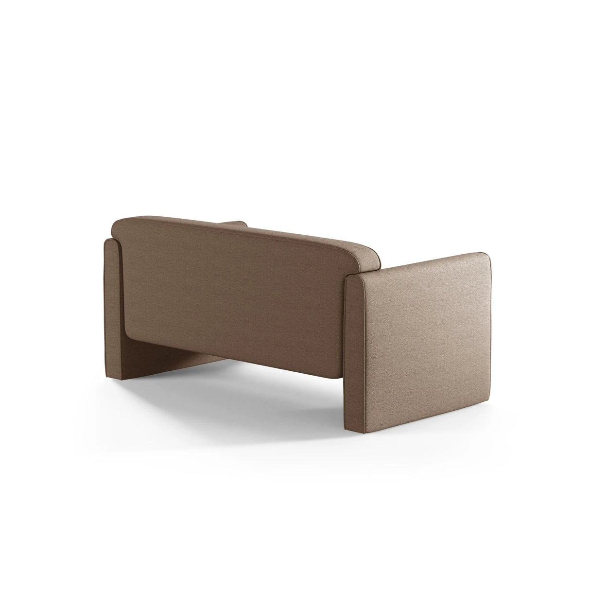 Abby 2-Sitzer Sofa aus Strukturierter Stoff (Heritage Truffle) in Dark Beige, 140x80 cm – Bild 4