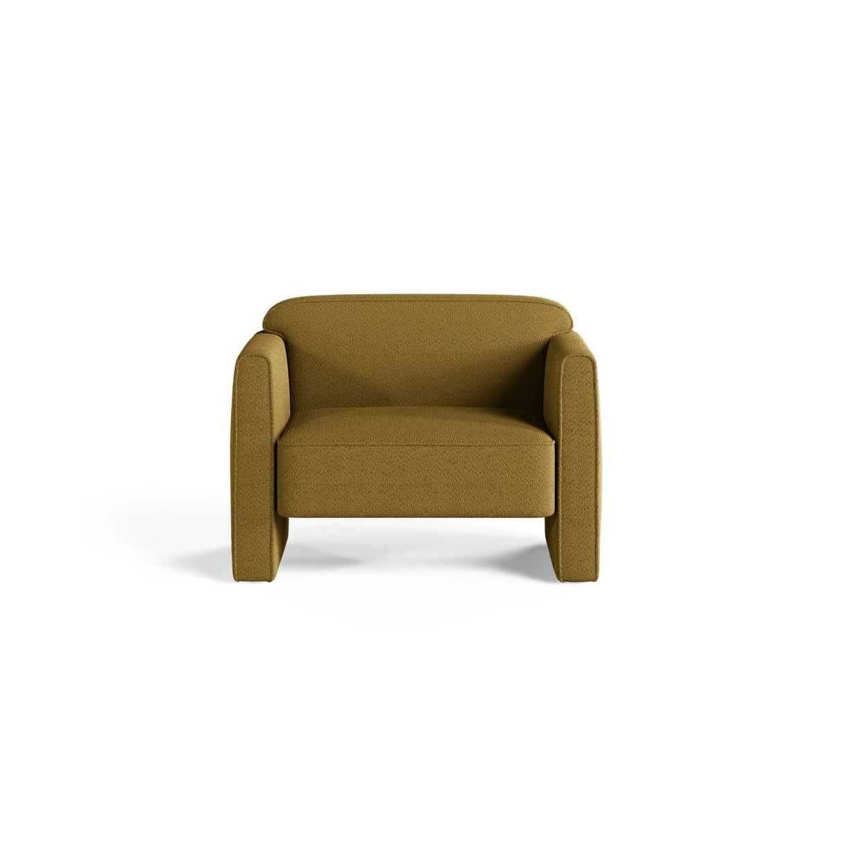 Abby Sessel aus Boucle (CORAL 30) in Olive, 90x80 cm – Bild 1