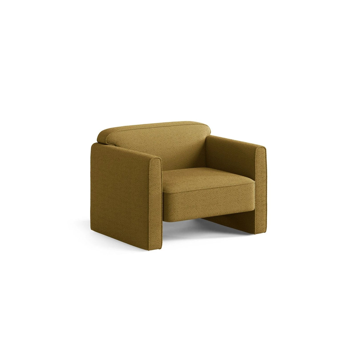 Abby Sessel aus Boucle (CORAL 30) in Olive, 90x80 cm – Bild 3