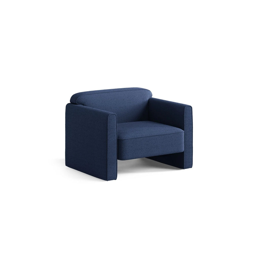 Abby Sessel aus Boucle (CORAL 5) in Marineblau, 90x80 cm – Bild 3