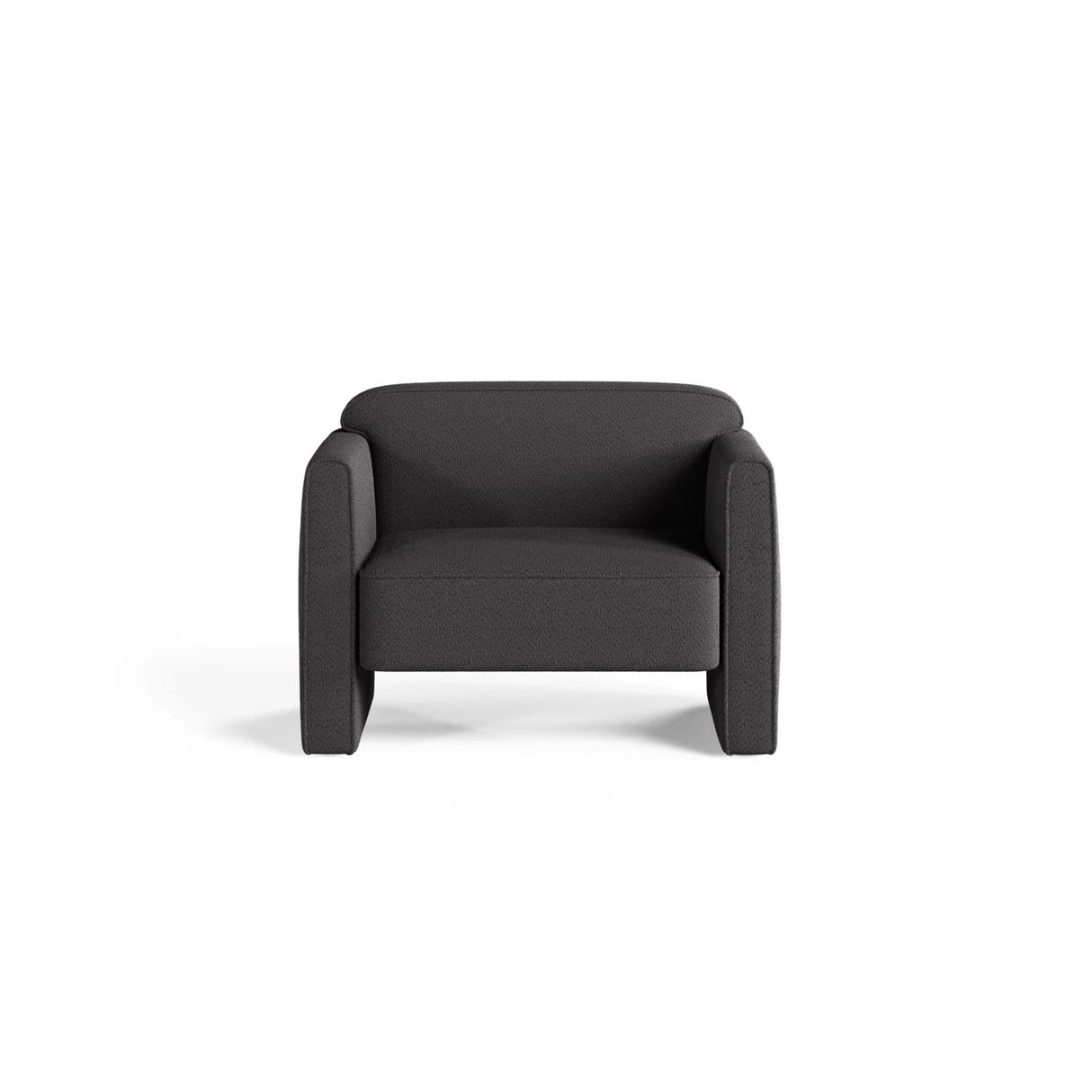 Abby Sessel aus Boucle (CORAL 80) in Graphit, 90x80 cm – Bild 1