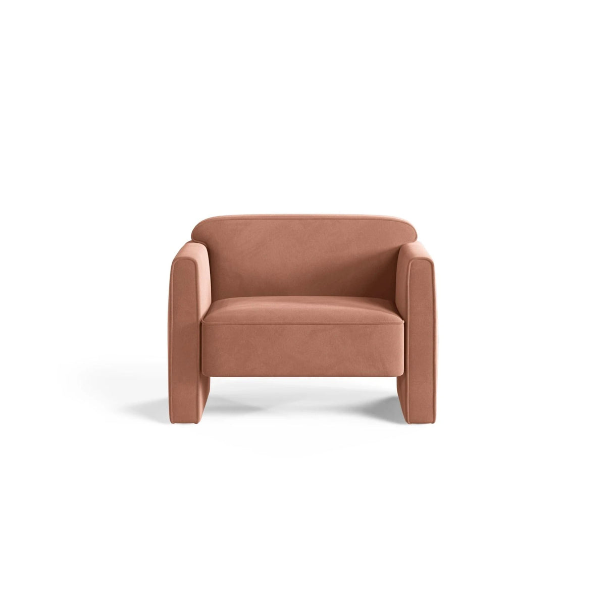 Abby Sessel aus Samt (Salvador 11) in Rosa, 90x80 cm – Bild 1