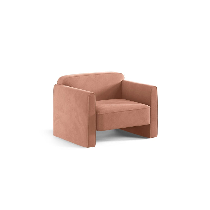 Abby Sessel aus Samt (Salvador 11) in Rosa, 90x80 cm – Bild 3