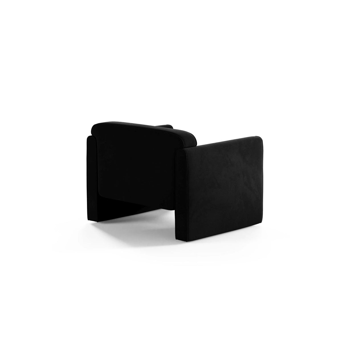 Abby Sessel aus Samt (Salvador 19) in Schwarz, 90x80 cm – Bild 4
