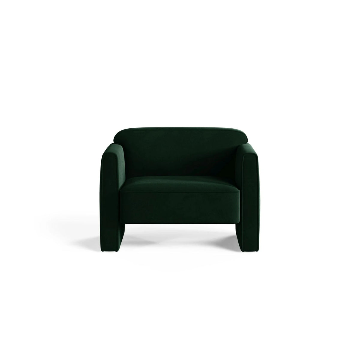 Abby Sessel aus Samt (Salvador 7) in Flaschengrün, 90x80 cm – Bild 1
