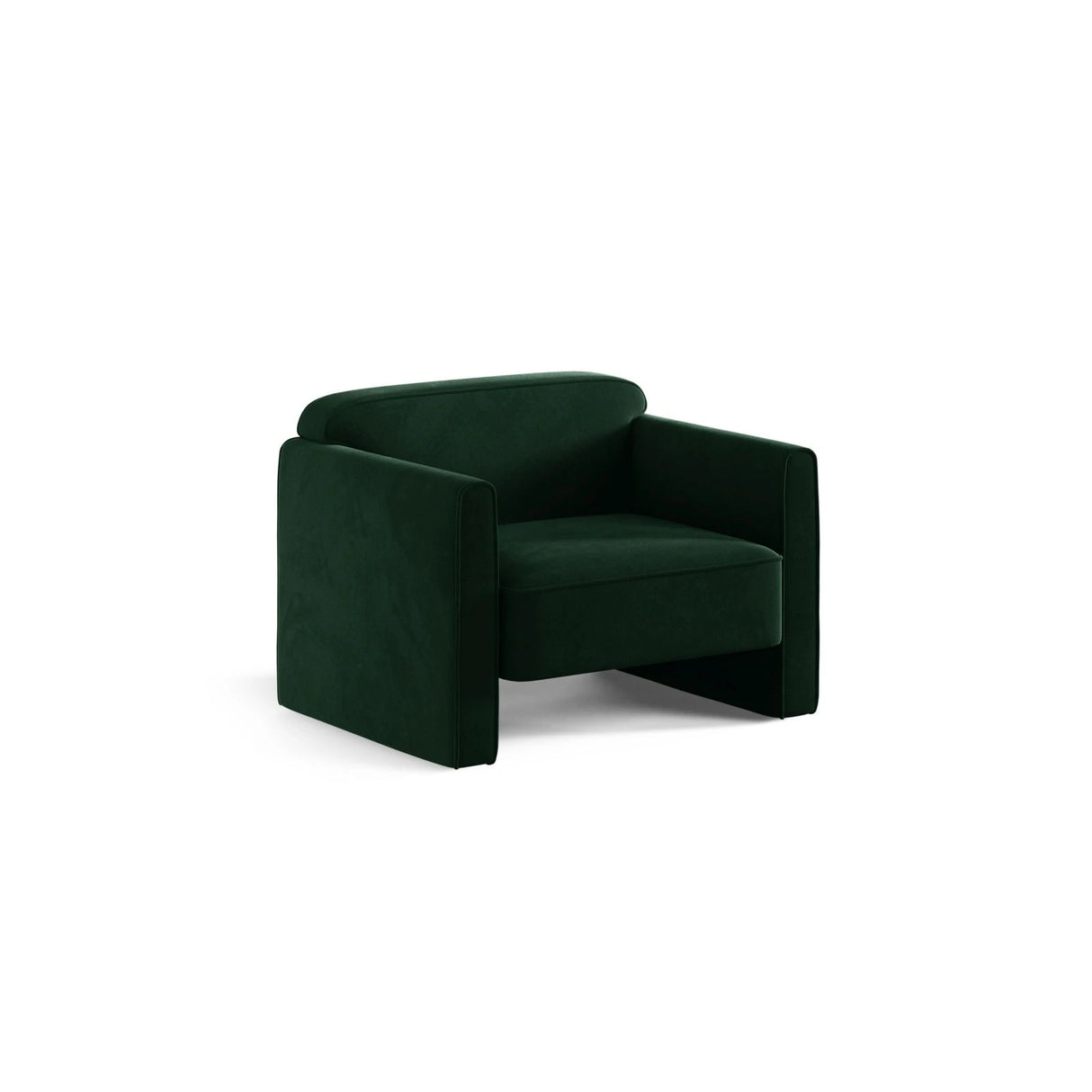 Abby Sessel aus Samt (Salvador 7) in Flaschengrün, 90x80 cm – Bild 3