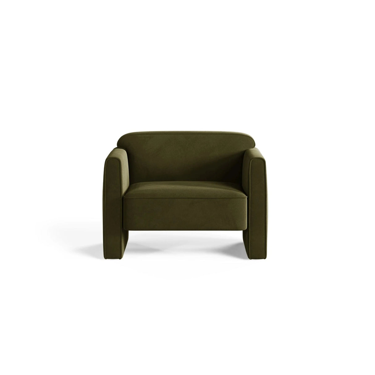 Abby Sessel aus Samt (Salvador 8) in Grün, 90x80 cm – Bild 1