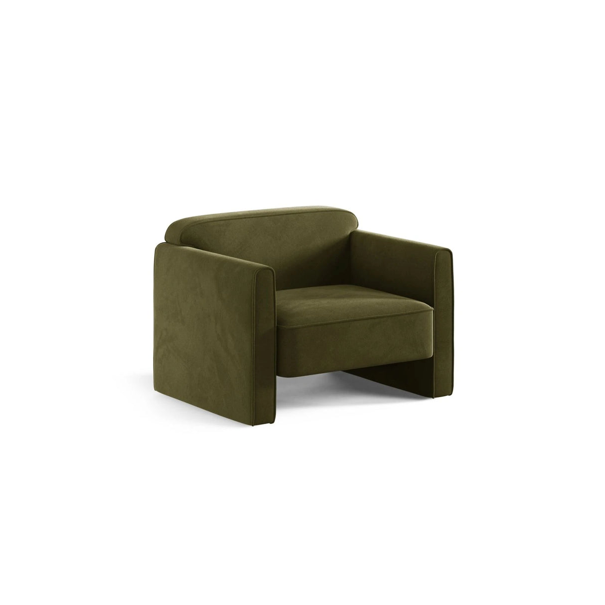 Abby Sessel aus Samt (Salvador 8) in Grün, 90x80 cm – Bild 3