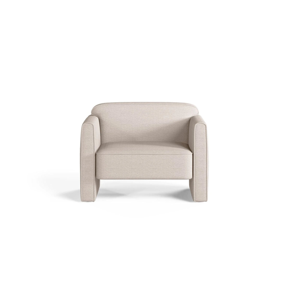 Abby Sessel aus Samt, Strukturstoff oder Boucle, 90x80 cm – Bild 1