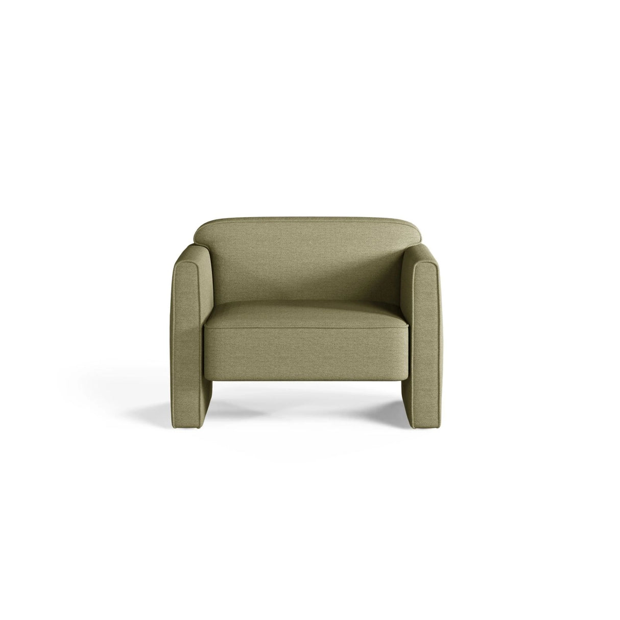 Abby Sessel aus Strukturierter Stoff (Heritage Avocat) in Olive, 90x80 cm – Bild 1