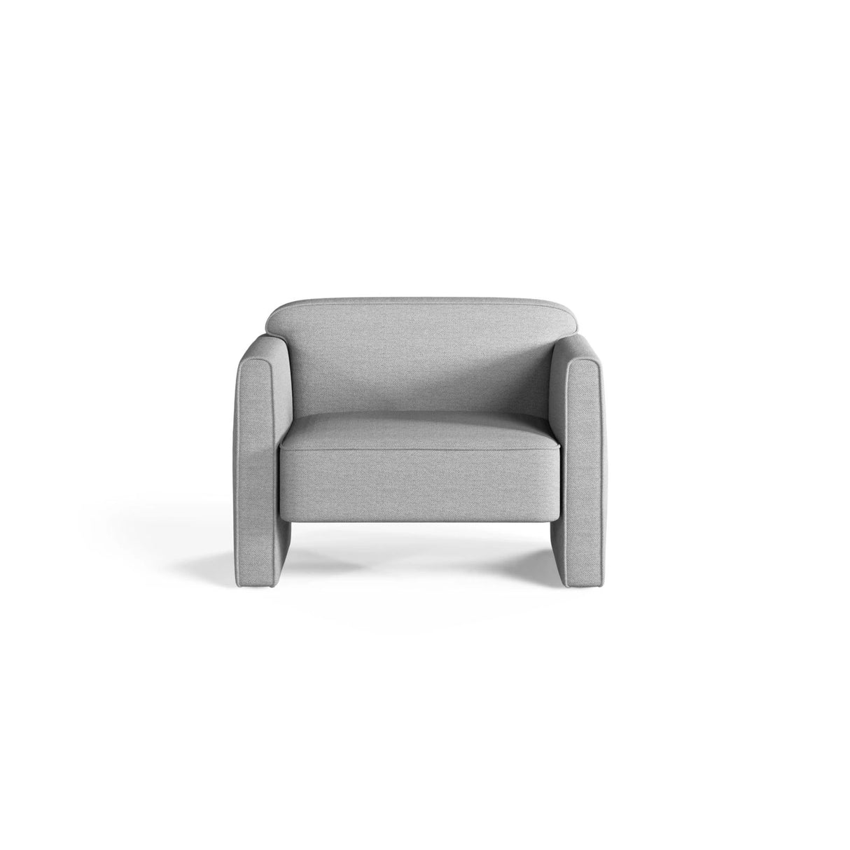 Abby Sessel aus Strukturierter Stoff (Heritage Cement) in Hellgrau, 90x80 cm – Bild 1