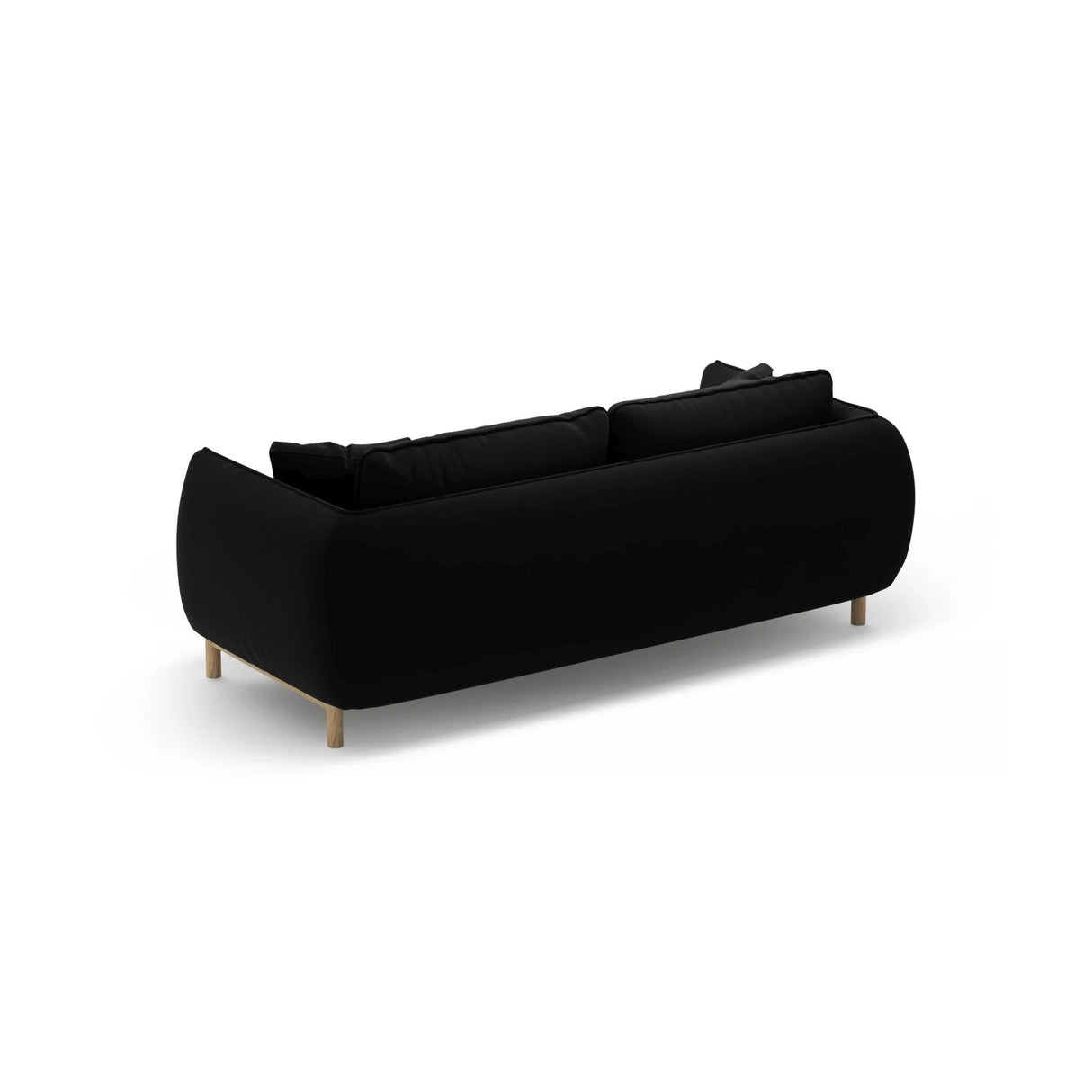 Ada 2-Sitzer Sofa aus Samt (Casino Black) in Schwarz, 178x101 cm – Bild 4