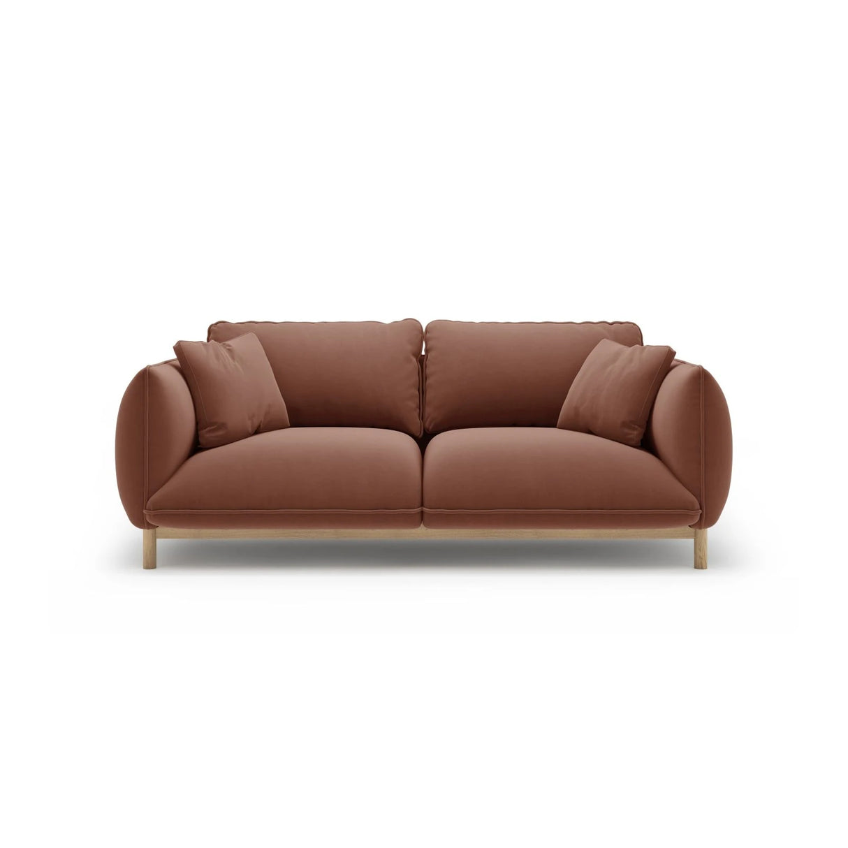 Ada 2-Sitzer Sofa aus Samt (Casino Cuoio) in Cuoio, 178x101 cm – Bild 1
