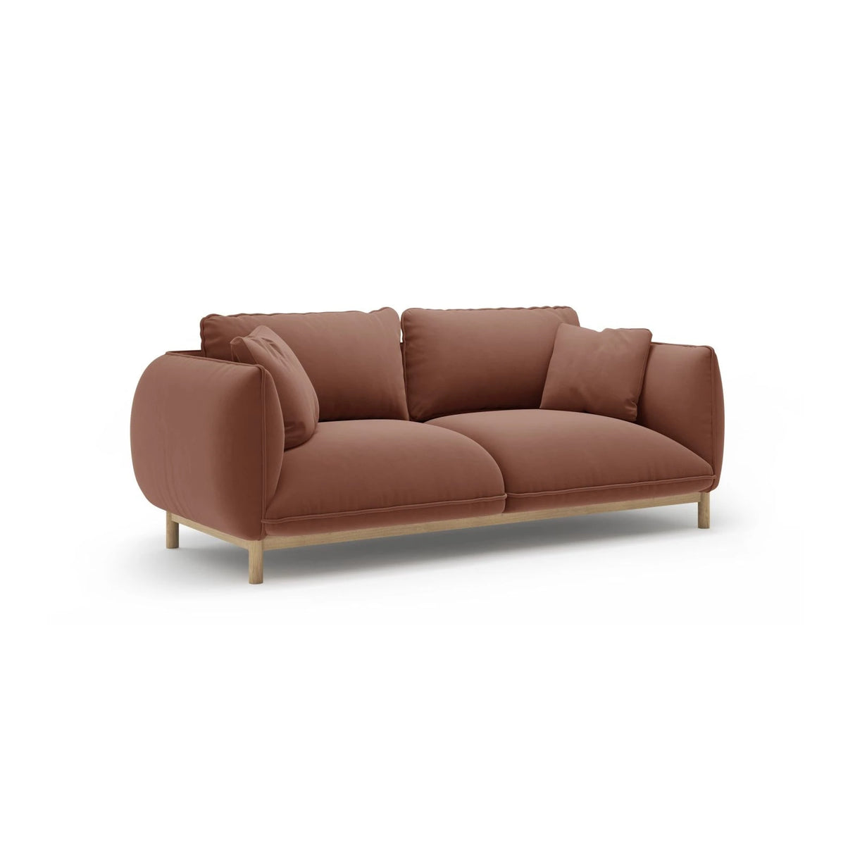 Ada 2-Sitzer Sofa aus Samt (Casino Cuoio) in Cuoio, 178x101 cm – Bild 3