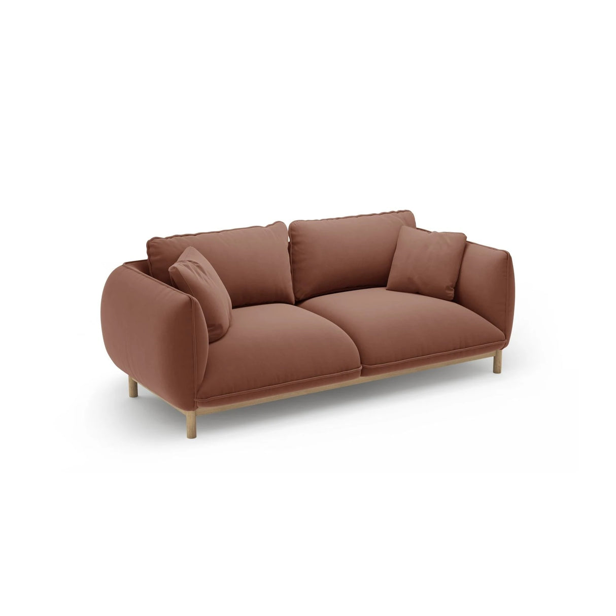 Ada 2-Sitzer Sofa aus Samt (Casino Cuoio) in Cuoio, 178x101 cm – Bild 5