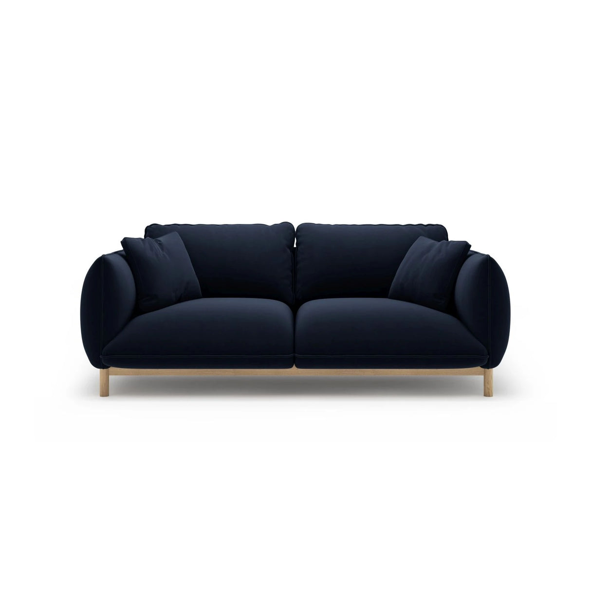 Ada 2-Sitzer Sofa aus Samt (Casino Deep Blue) in Königsblau, 178x101 cm – Bild 1