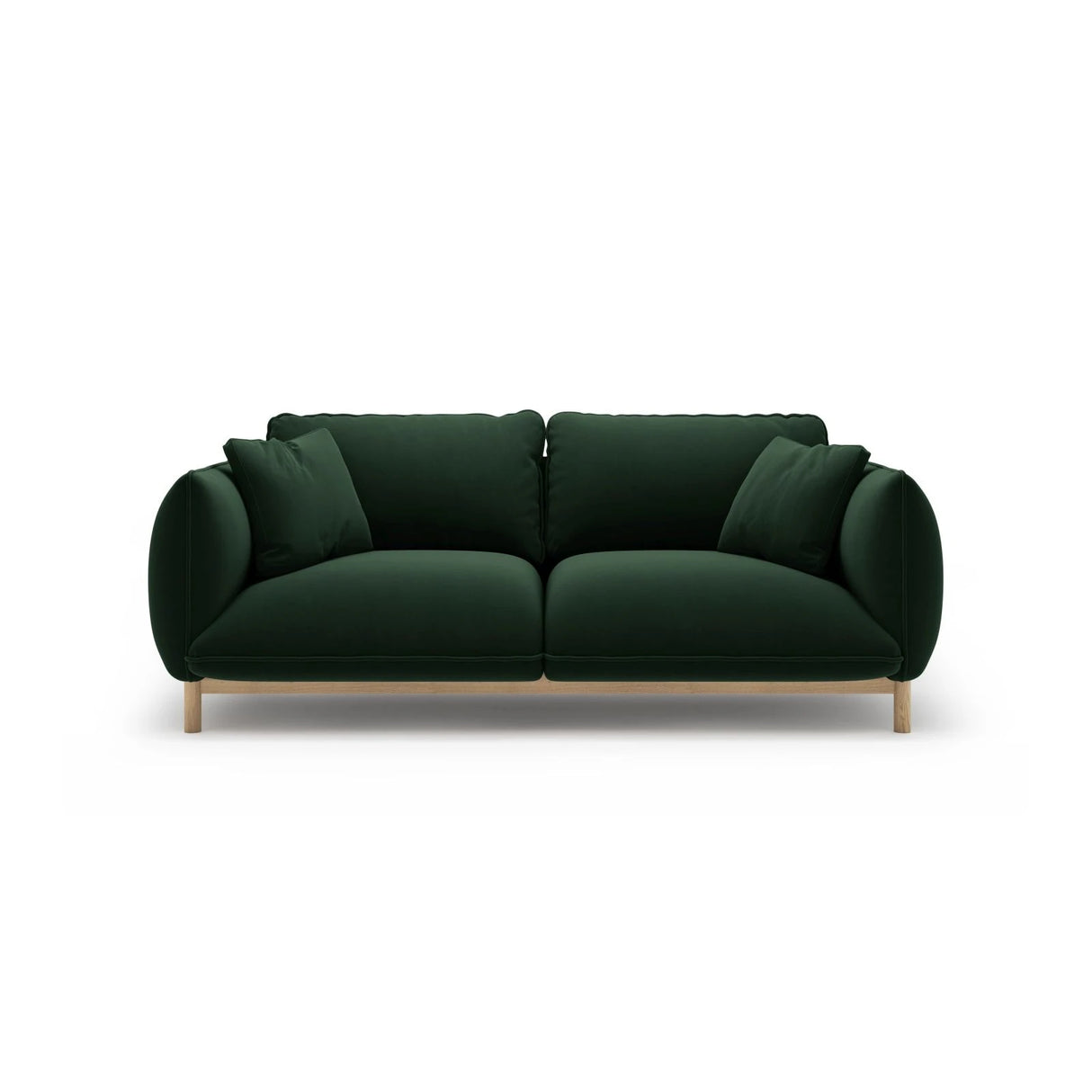 Ada 2-Sitzer Sofa aus Samt (Casino Deep Green) in Flaschengrün, 178x101 cm – Bild 1