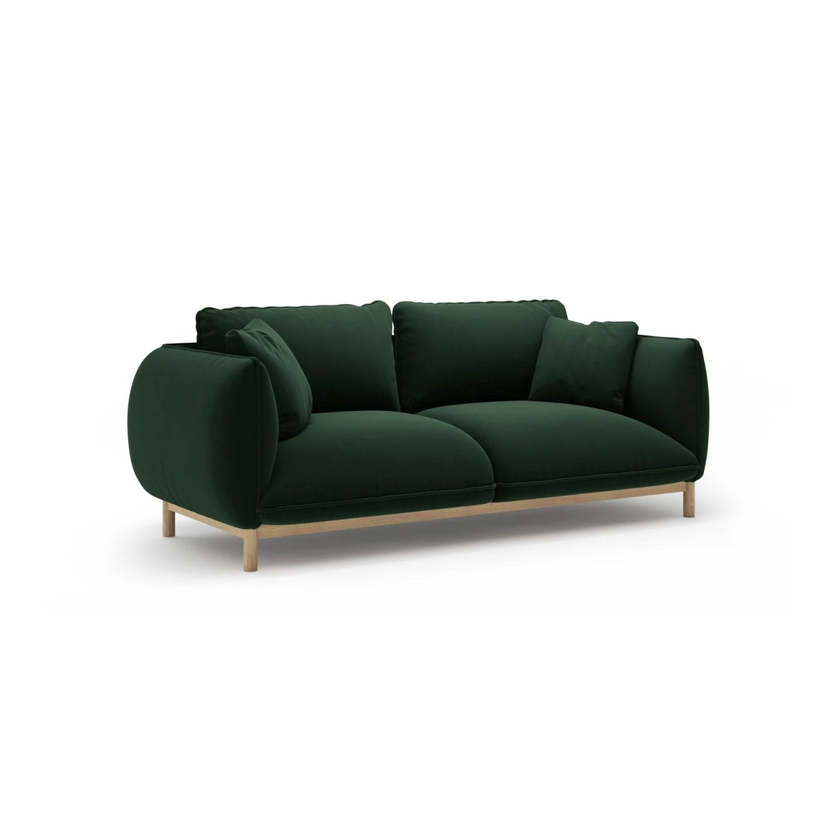 Ada 2-Sitzer Sofa aus Samt (Casino Deep Green) in Flaschengrün, 178x101 cm – Bild 3
