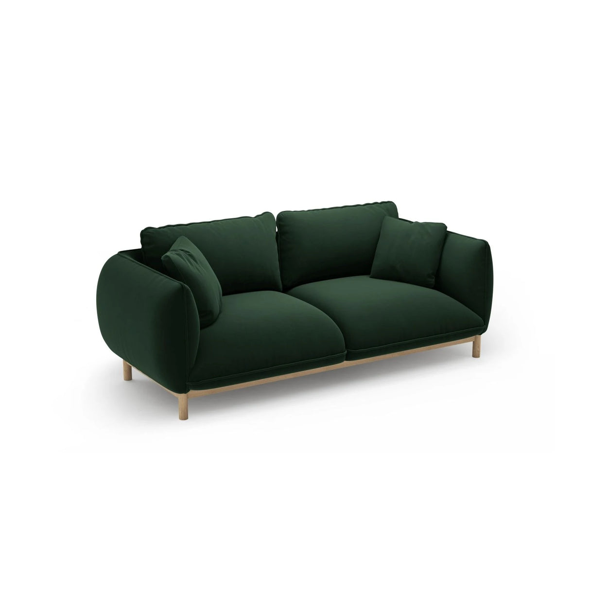 Ada 2-Sitzer Sofa aus Samt (Casino Deep Green) in Flaschengrün, 178x101 cm – Bild 5