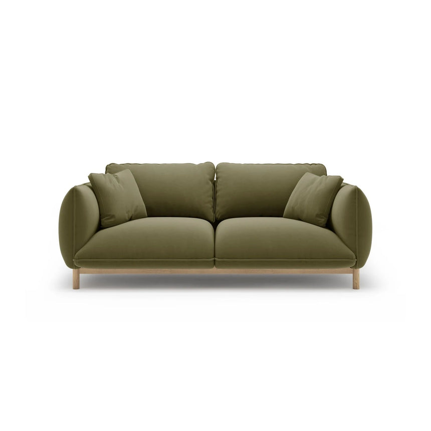 Ada 2-Sitzer Sofa aus Samt (Casino Forest) in Hellgrün, 178x101 cm – Bild 1