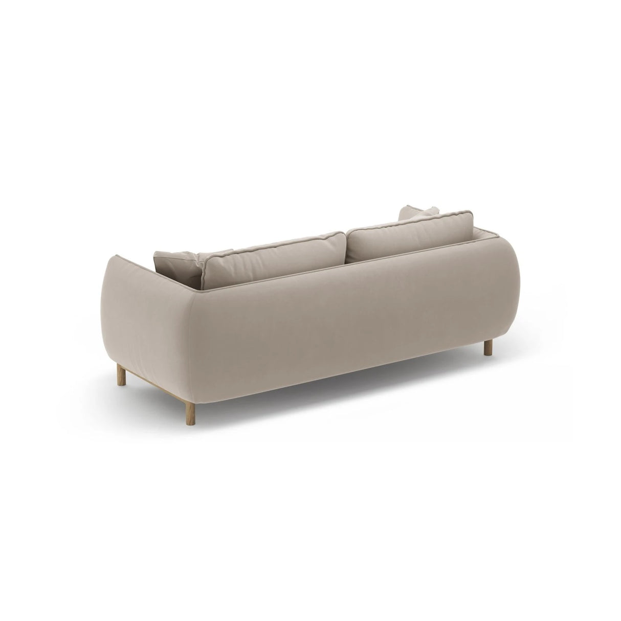 Ada 2-Sitzer Sofa aus Samt (Casino Pearl) in Leichtes Beige, 178x101 cm – Bild 4