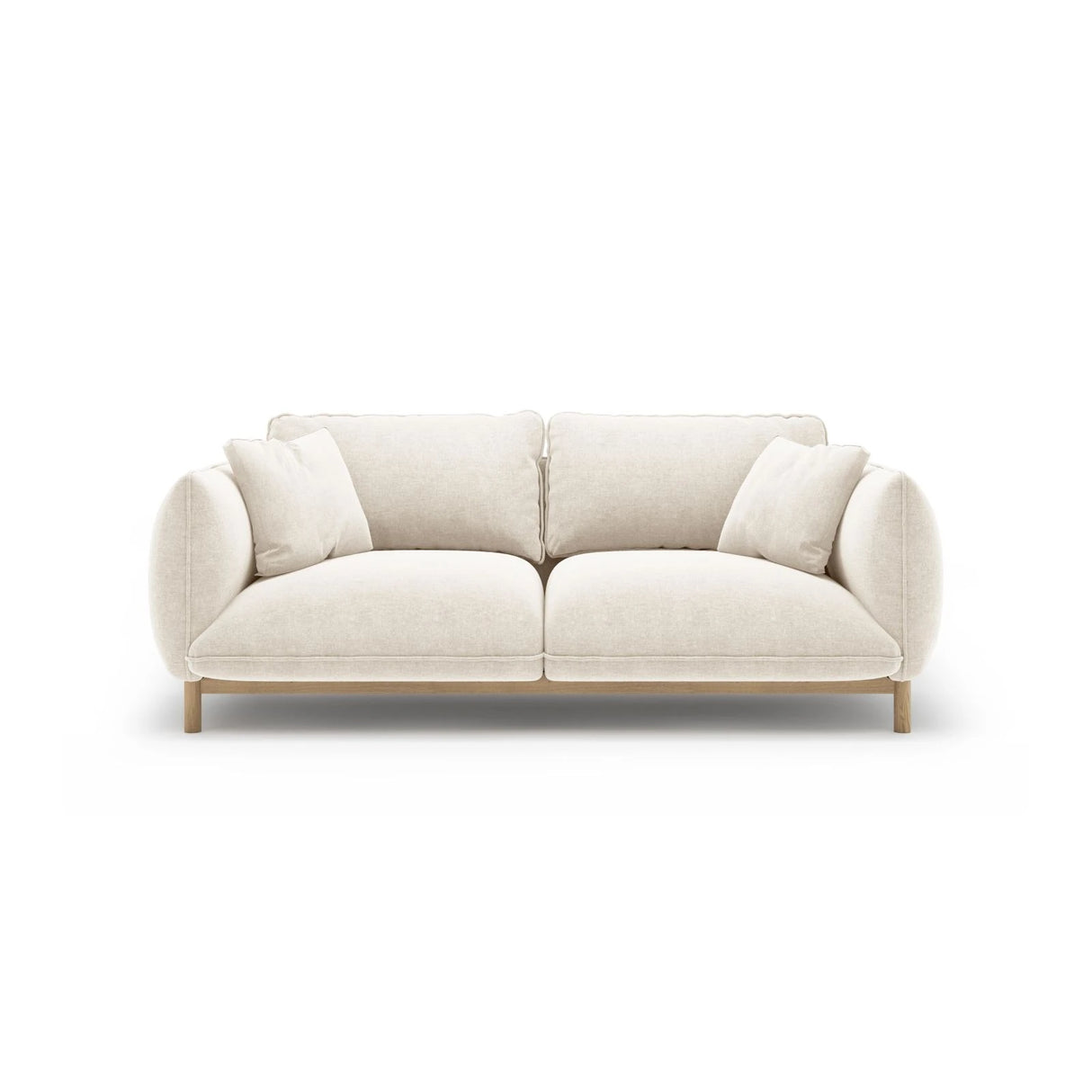 Ada 2-Sitzer Sofa aus Strukturierter Stoff (Wind 02) in Elfenbein, 178x101 cm – Bild 1