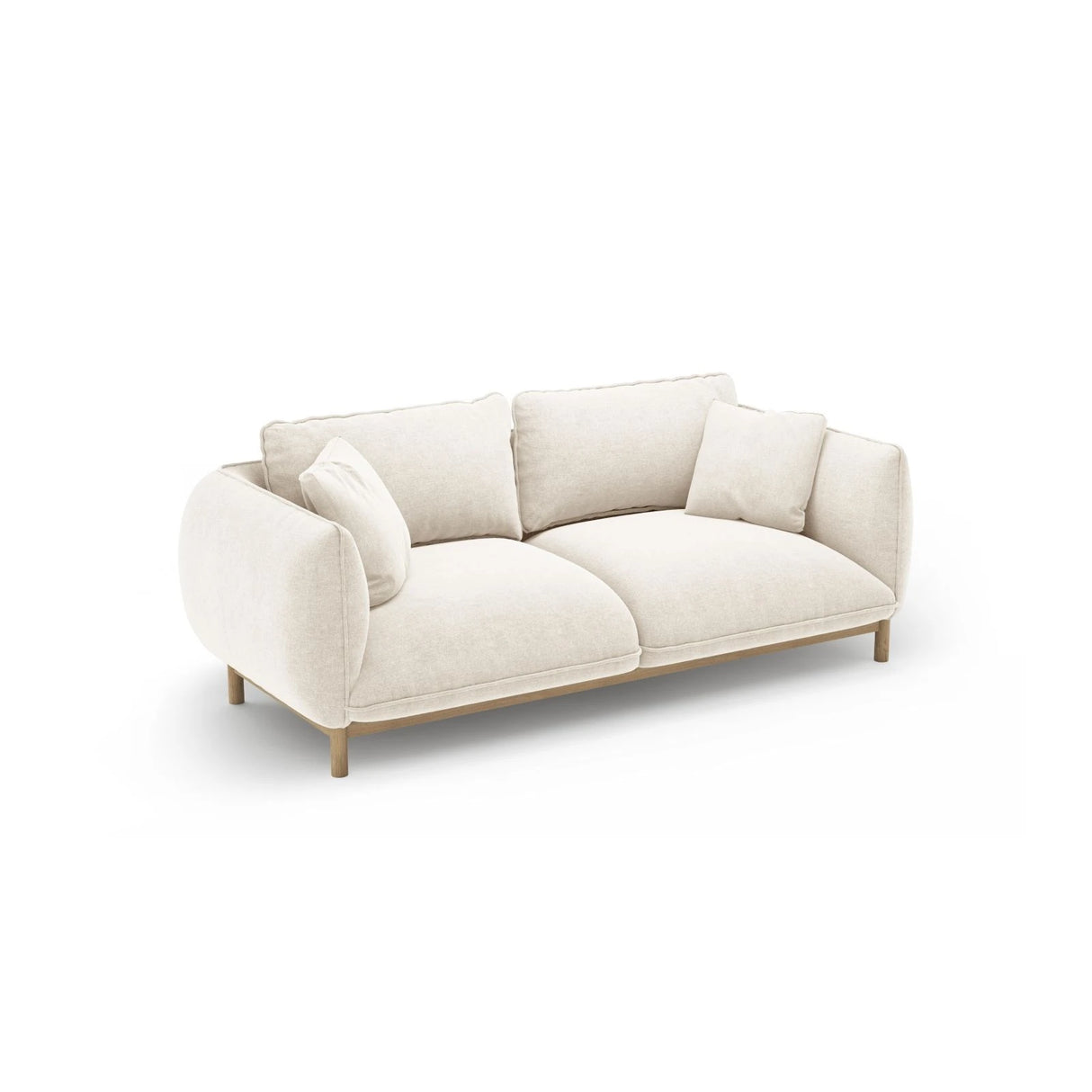 Ada 2-Sitzer Sofa aus Strukturierter Stoff (Wind 02) in Elfenbein, 178x101 cm – Bild 5