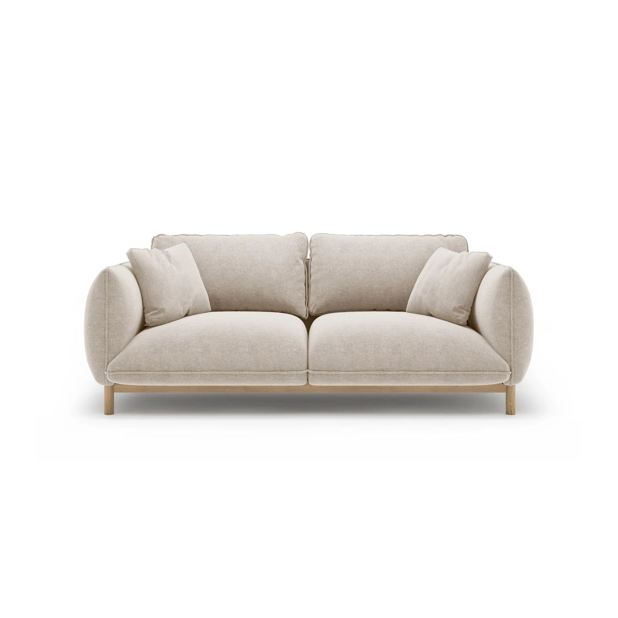 Ada 2-Sitzer Sofa aus Strukturierter Stoff (Wind 05) in Leichtes Beige, 178x101 cm – Bild 1