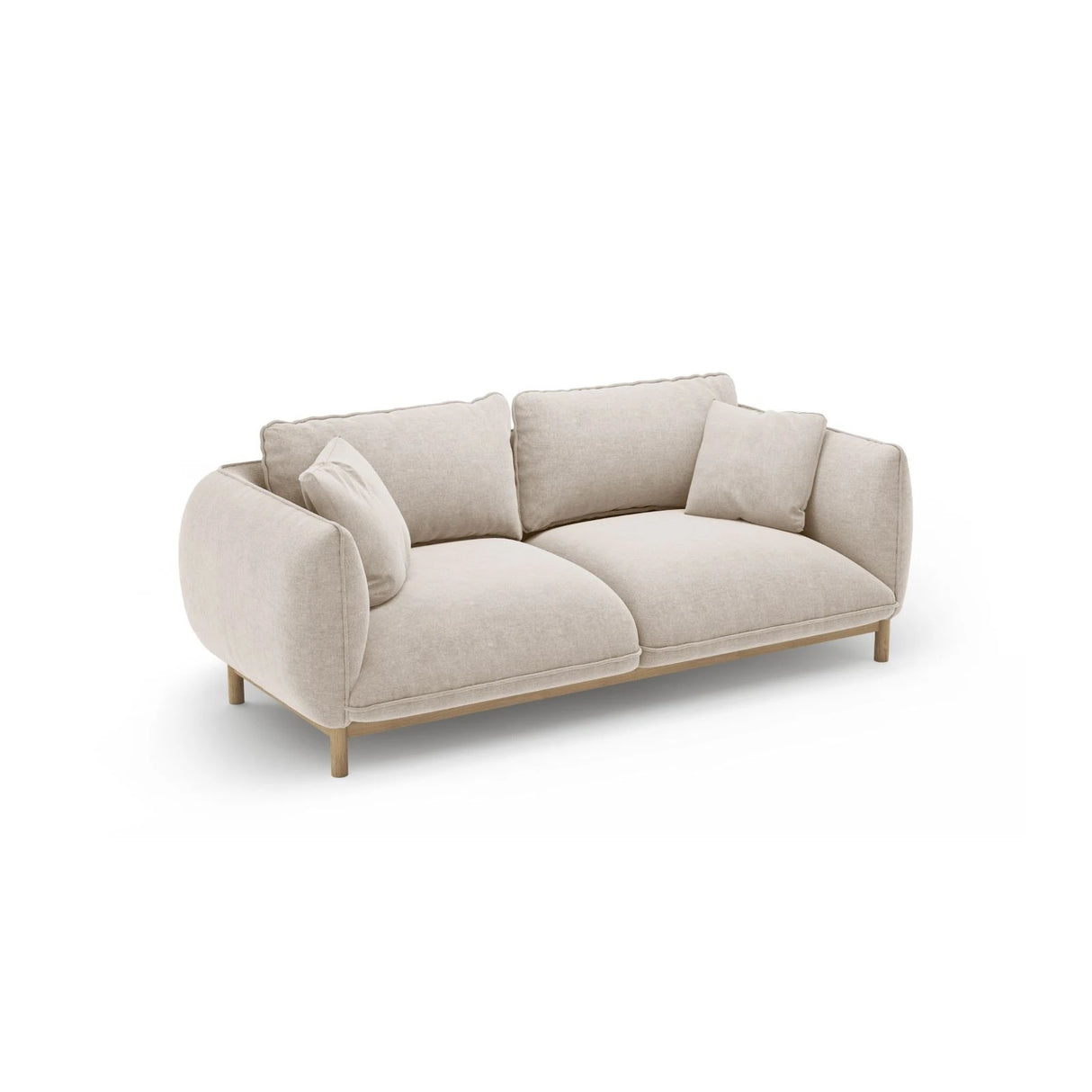 Ada 2-Sitzer Sofa aus Strukturierter Stoff (Wind 05) in Leichtes Beige, 178x101 cm – Bild 5