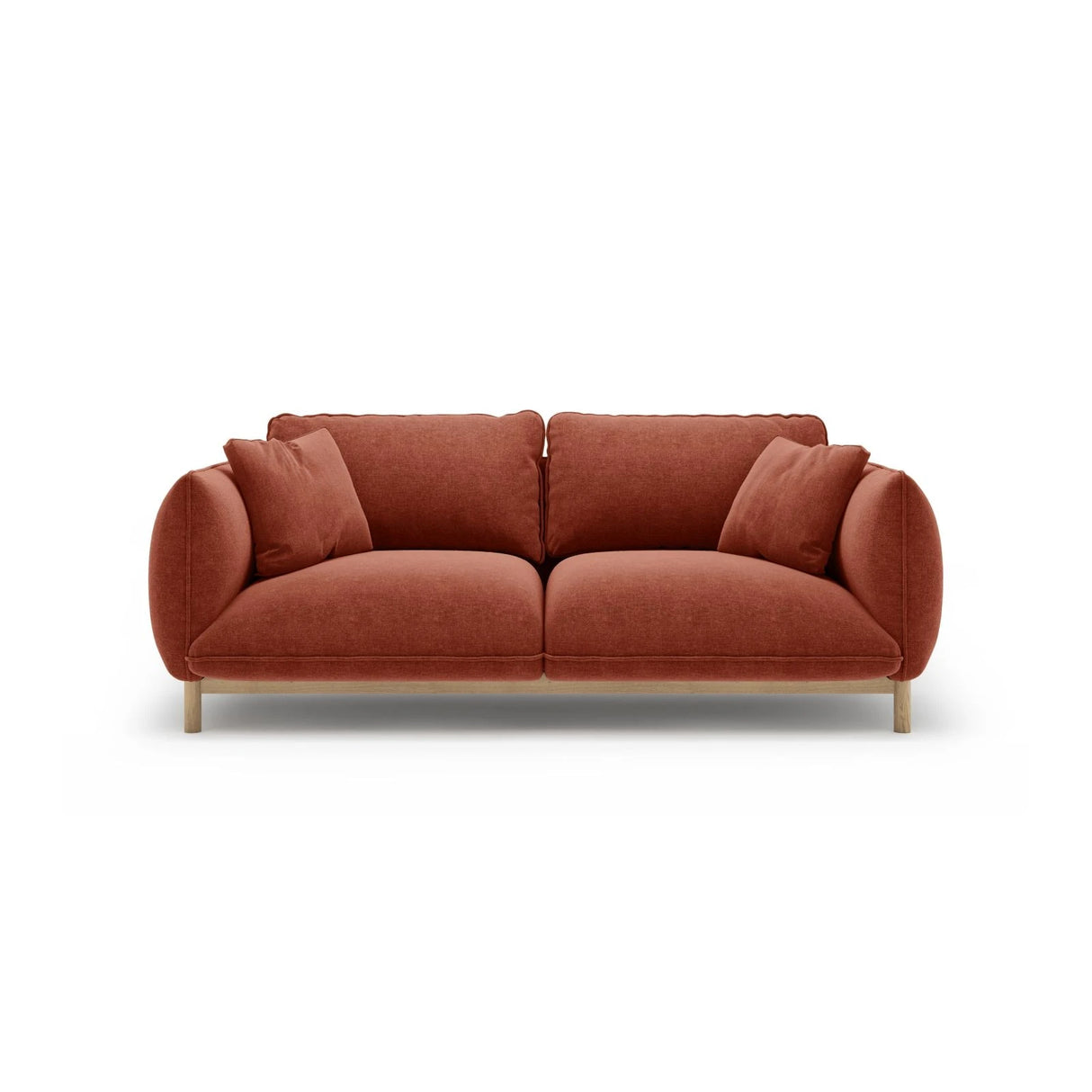 Ada 2-Sitzer Sofa aus Strukturierter Stoff (Wind 52) in Kastanienbraun, 178x101 cm – Bild 1