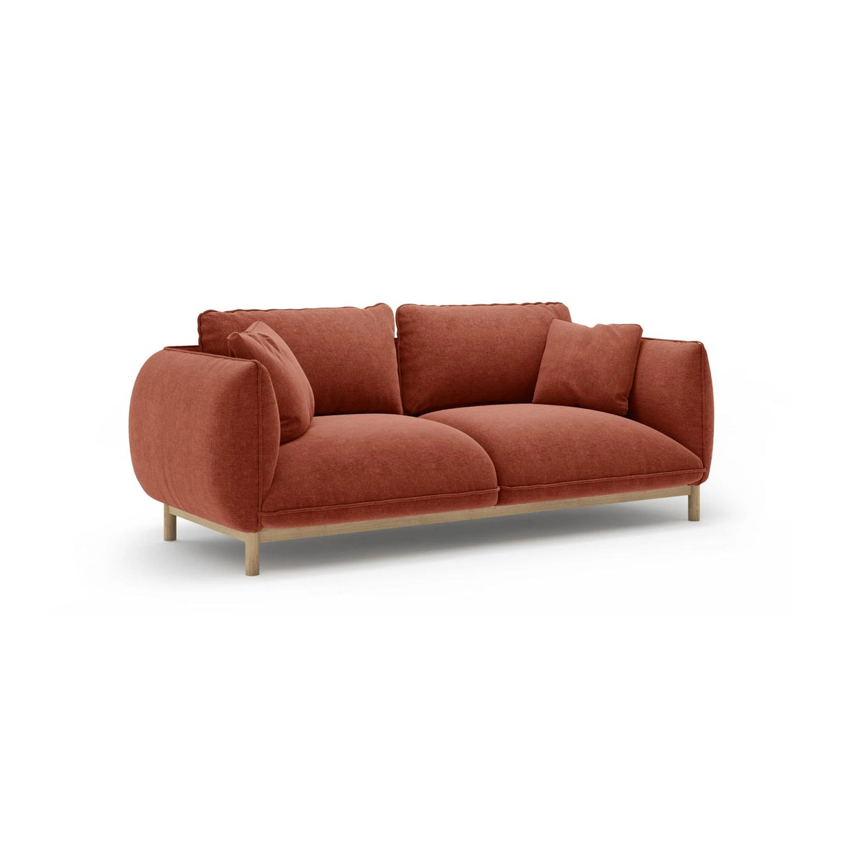 Ada 2-Sitzer Sofa aus Strukturierter Stoff (Wind 52) in Kastanienbraun, 178x101 cm – Bild 3