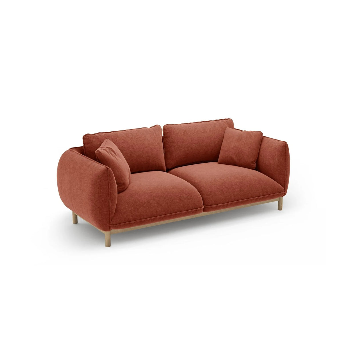Ada 2-Sitzer Sofa aus Strukturierter Stoff (Wind 52) in Kastanienbraun, 178x101 cm – Bild 5