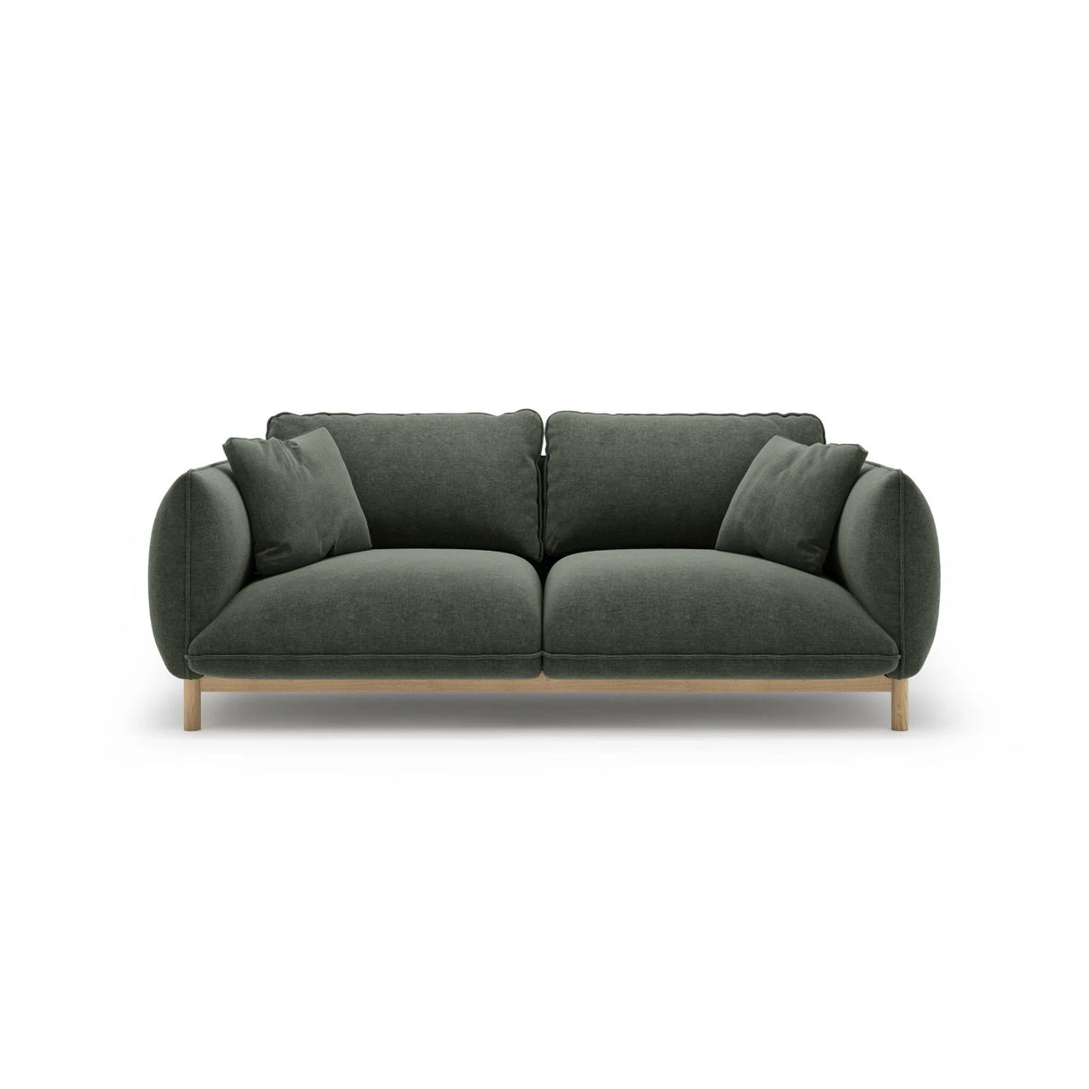 Ada 2-Sitzer Sofa aus Strukturierter Stoff (Wind 75) in Moosgrün, 178x101 cm – Bild 1
