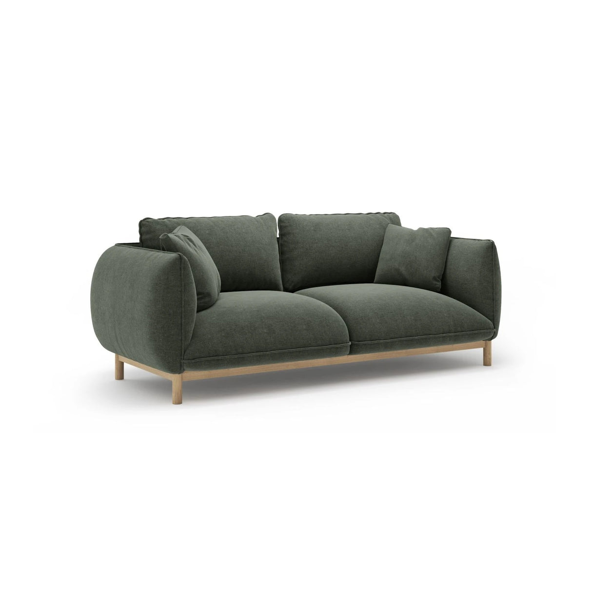 Ada 2-Sitzer Sofa aus Strukturierter Stoff (Wind 75) in Moosgrün, 178x101 cm – Bild 3