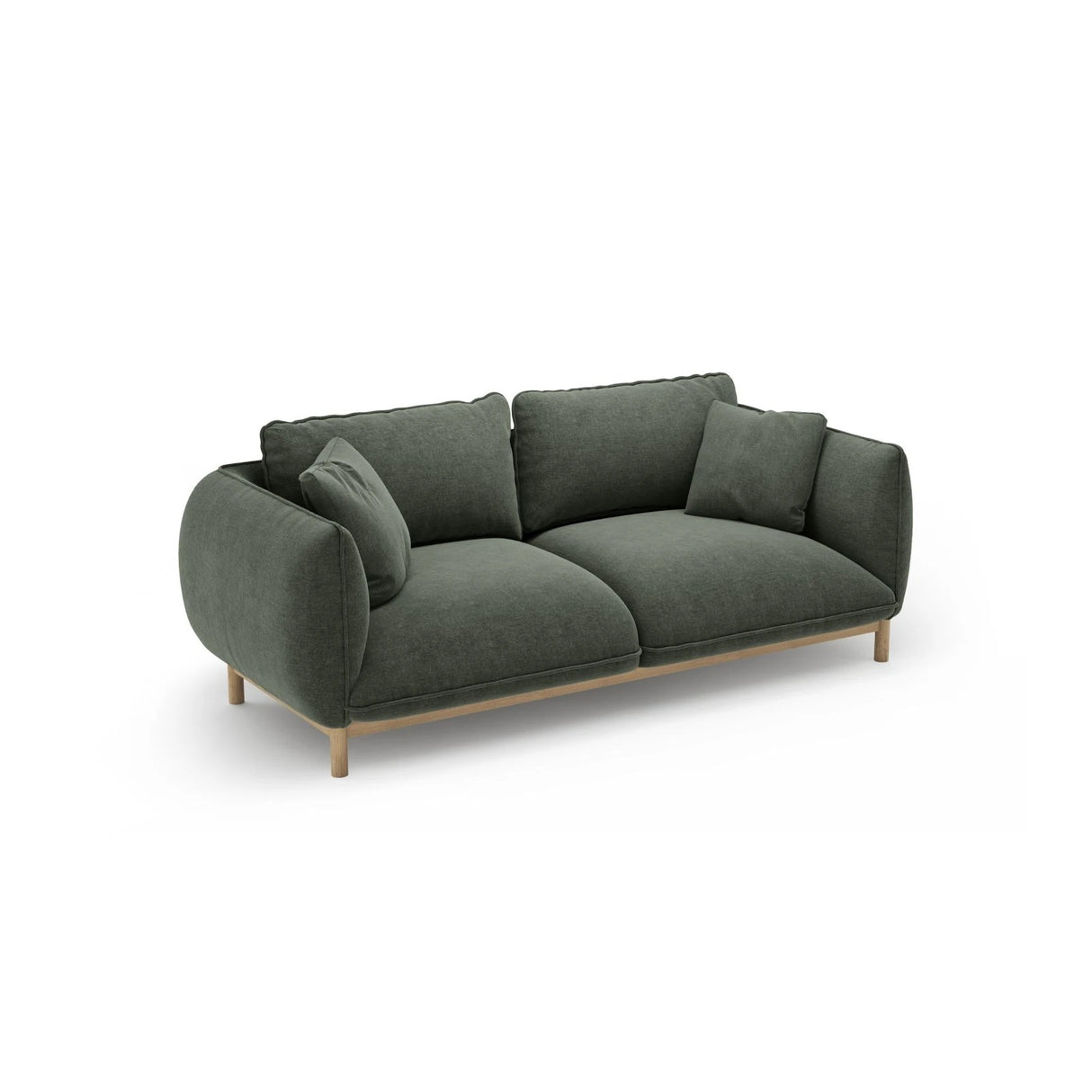 Ada 2-Sitzer Sofa aus Strukturierter Stoff (Wind 75) in Moosgrün, 178x101 cm – Bild 5