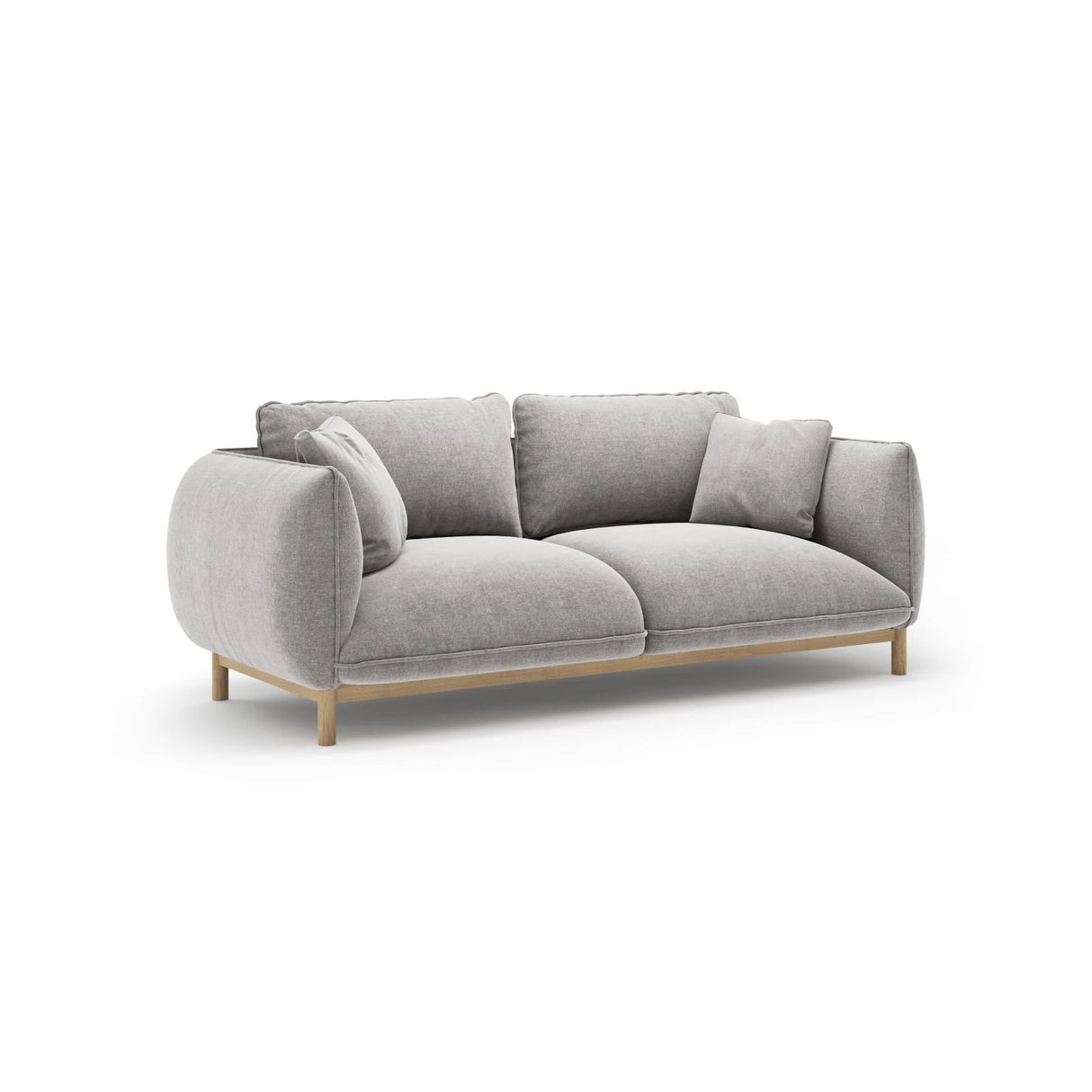 Ada 2-Sitzer Sofa aus Strukturierter Stoff (Wind 84) in Hellgrau, 178x101 cm – Bild 3