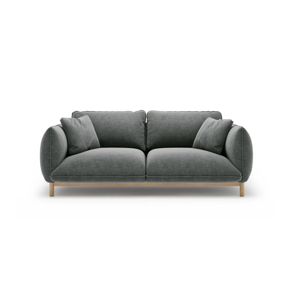 Ada 2-Sitzer Sofa aus Strukturierter Stoff (Wind 89) in Dunkelgrau, 178x101 cm – Bild 1