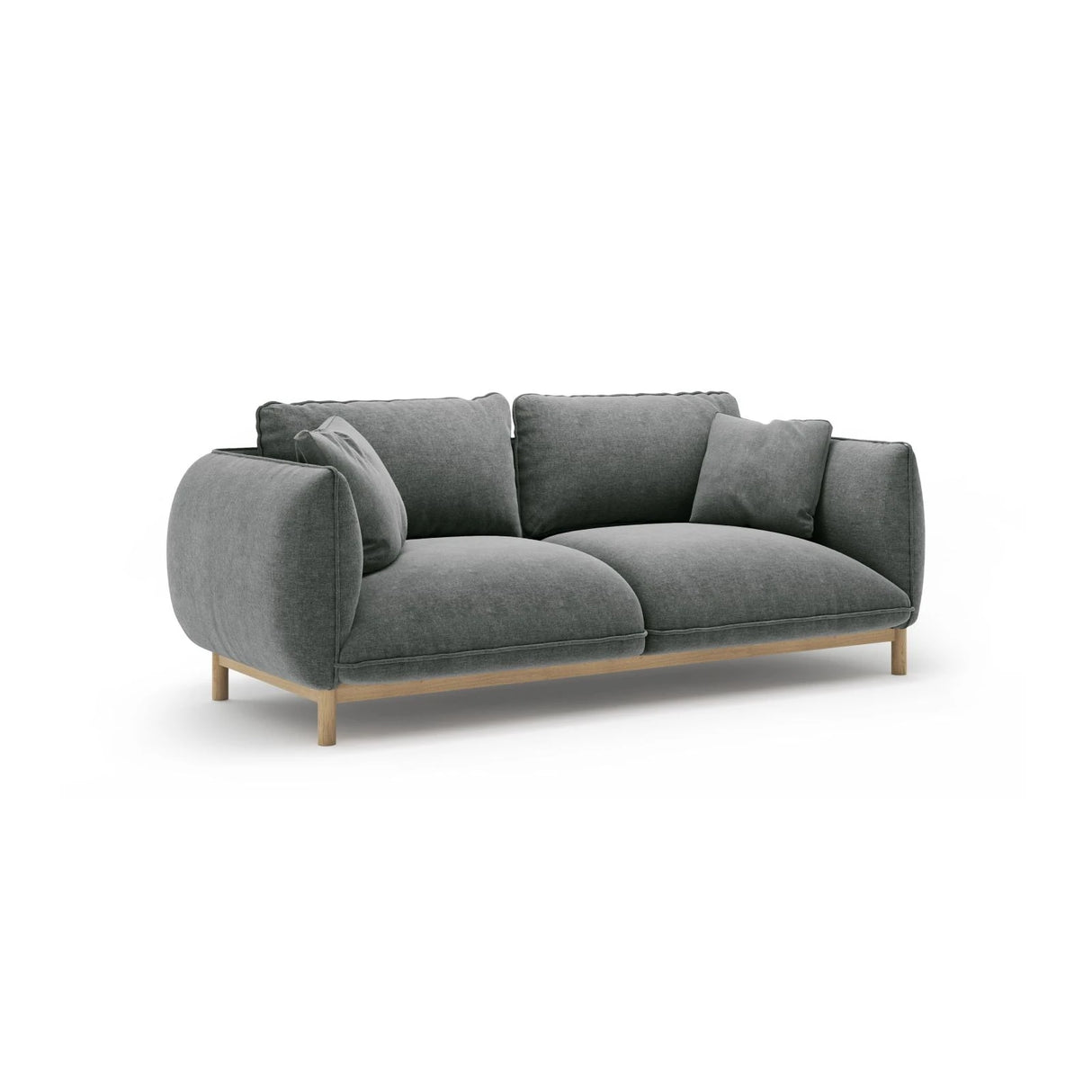 Ada 2-Sitzer Sofa aus Strukturierter Stoff (Wind 89) in Dunkelgrau, 178x101 cm – Bild 3