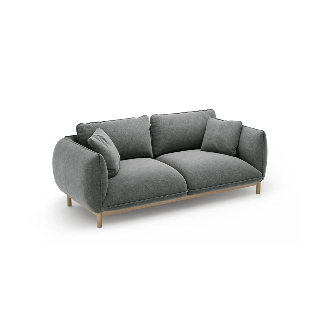 Ada 2-Sitzer Sofa aus Strukturierter Stoff (Wind 89) in Dunkelgrau, 178x101 cm – Bild 5
