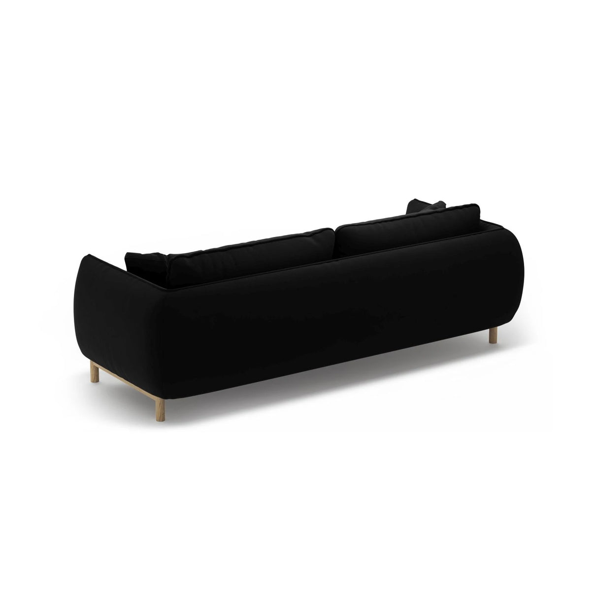 Ada 3-Sitzer Sofa aus Samt (Casino Black) in Schwarz, 208x101 cm – Bild 4