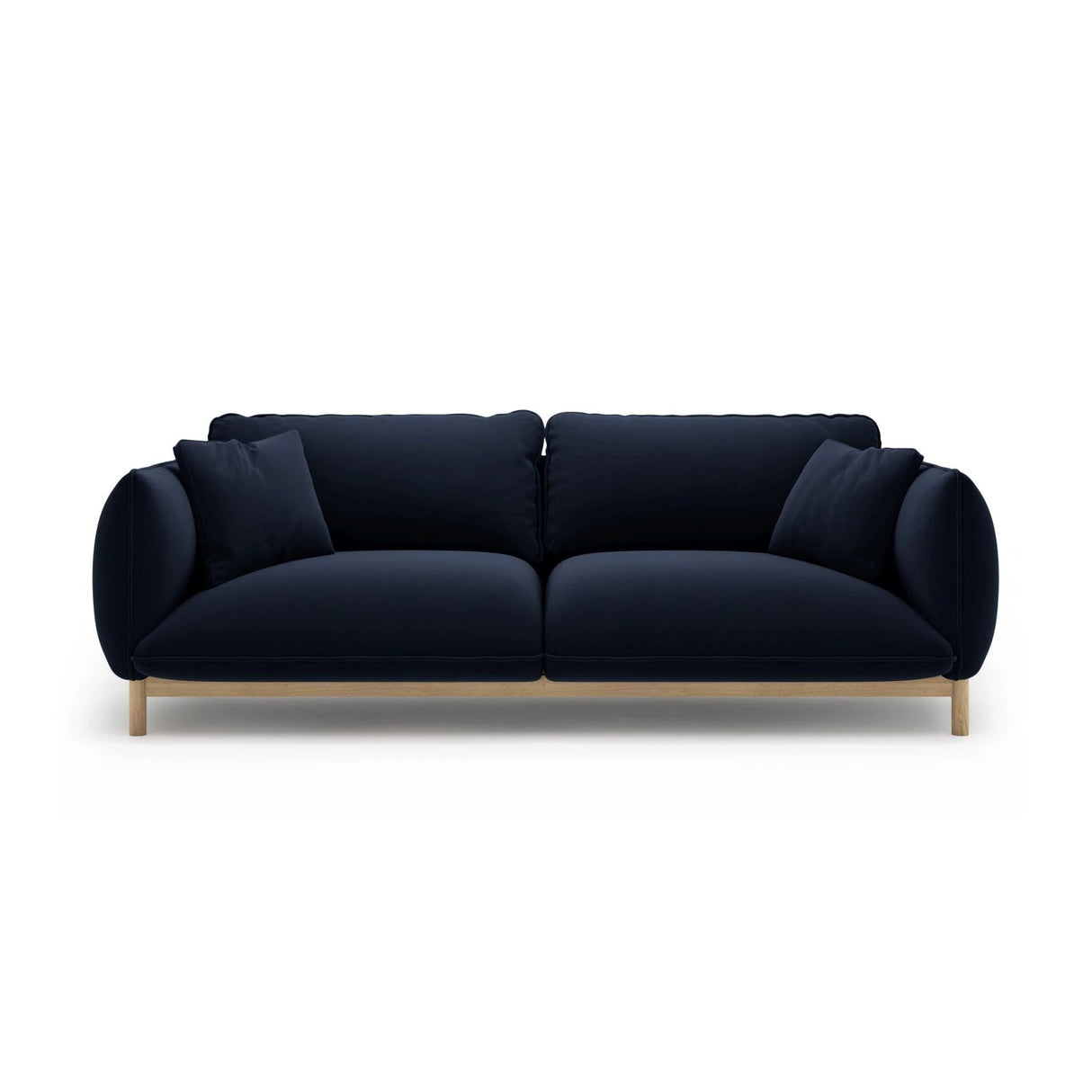 Ada 3-Sitzer Sofa aus Samt (Casino Deep Blue) in Königsblau, 208x101 cm – Bild 1
