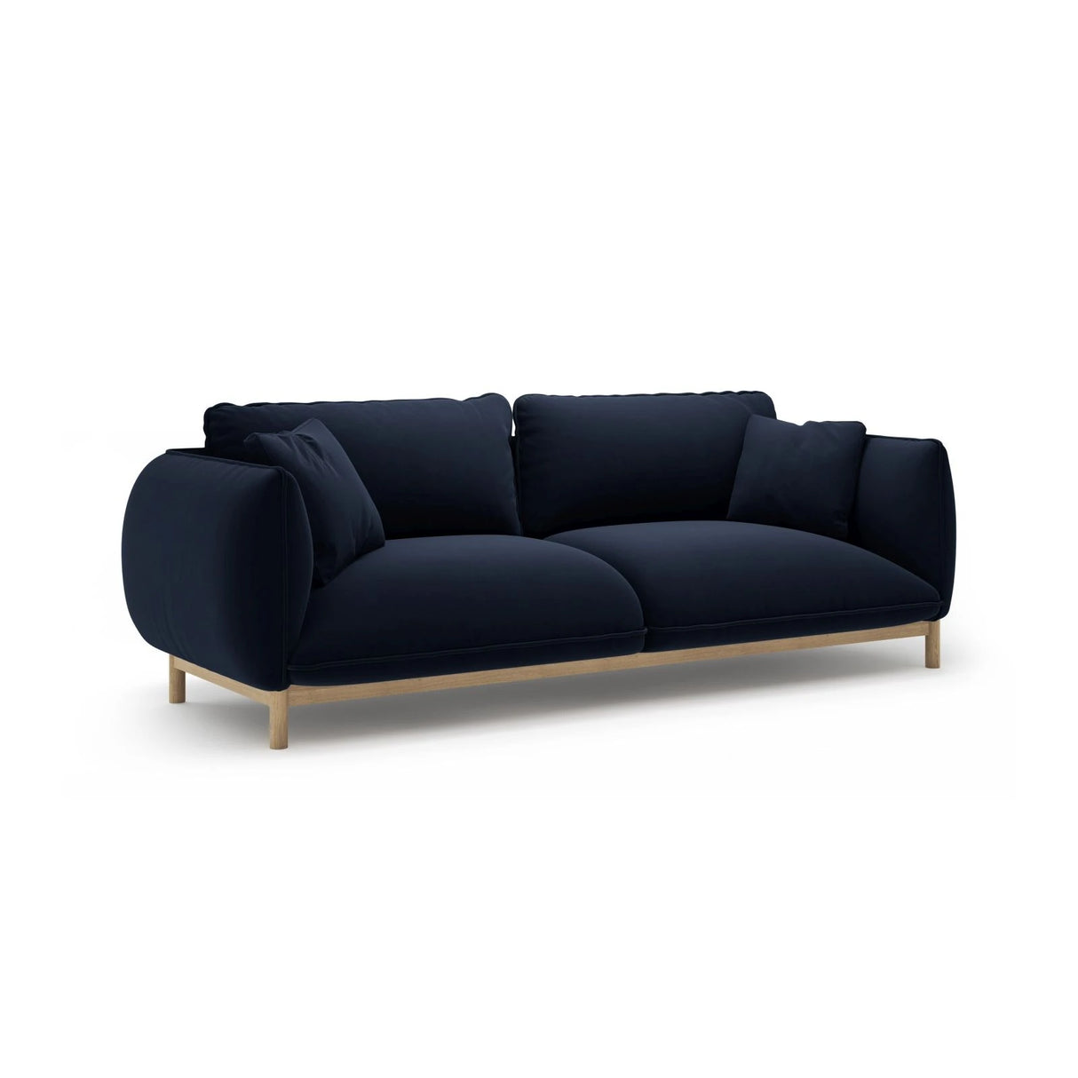 Ada 3-Sitzer Sofa aus Samt (Casino Deep Blue) in Königsblau, 208x101 cm – Bild 3