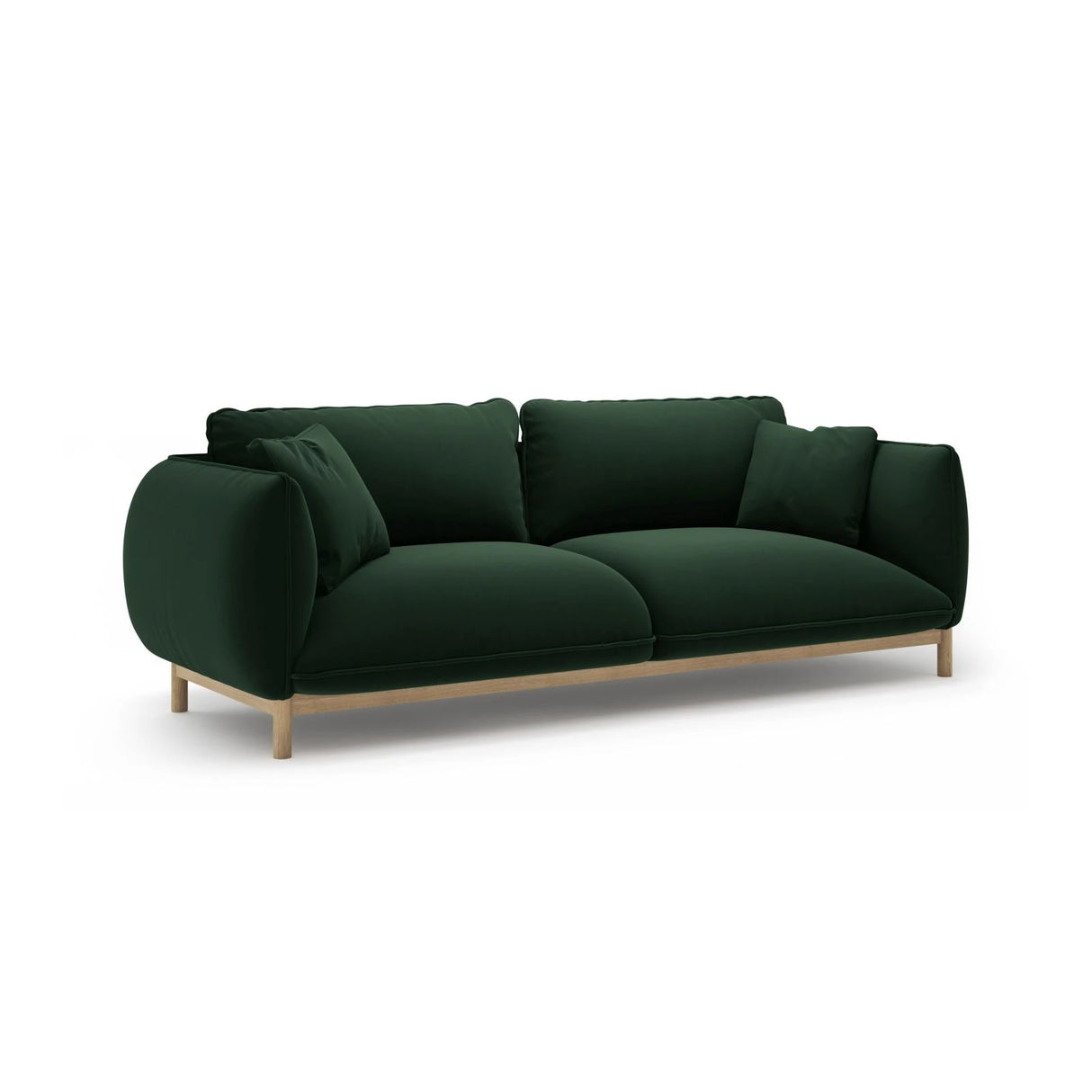Ada 3-Sitzer Sofa aus Samt (Casino Deep Green) in Flaschengrün, 208x101 cm – Bild 3