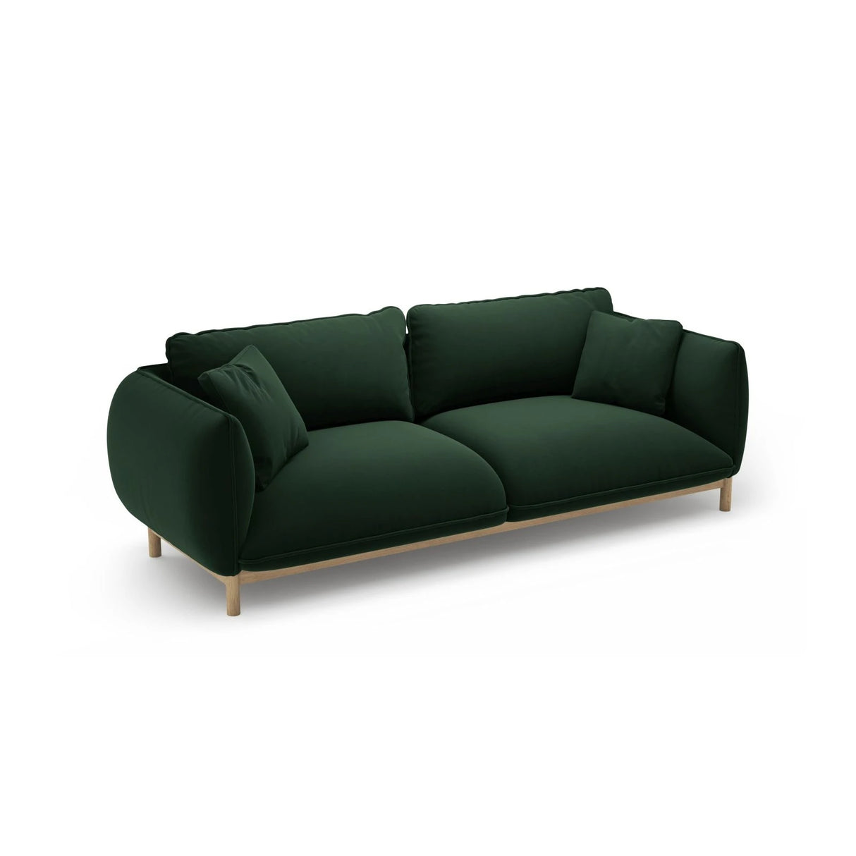 Ada 3-Sitzer Sofa aus Samt (Casino Deep Green) in Flaschengrün, 208x101 cm – Bild 5