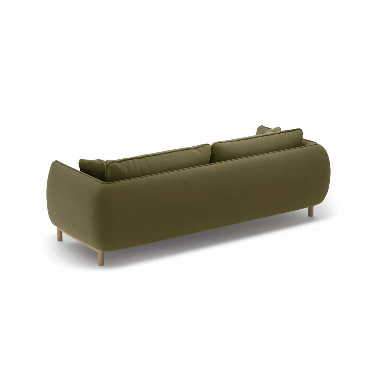 Ada 3-Sitzer Sofa aus Samt (Casino Forest) in Hellgrün, 208x101 cm – Bild 4