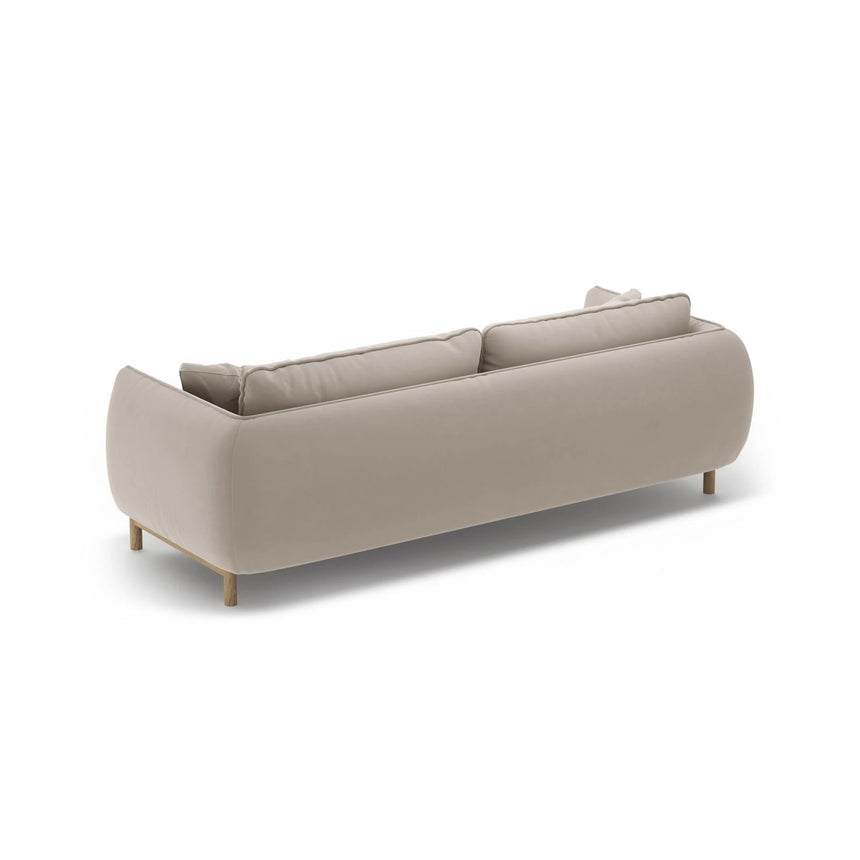 Ada 3-Sitzer Sofa aus Samt (Casino Pearl) in Leichtes Beige, 208x101 cm – Bild 4